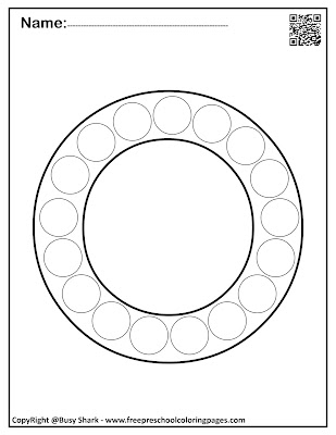 Letter O dot markers free preschool coloring pages ,learn alphabet ABC for toddlers