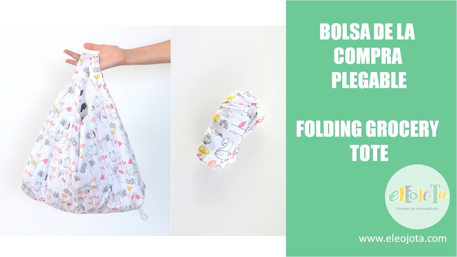 bolsa de tela plegable folding grocery bag
