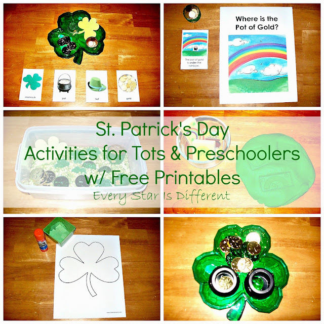 St. Patrick's Day Activities for Tots and Preschoolers with Free Printables
