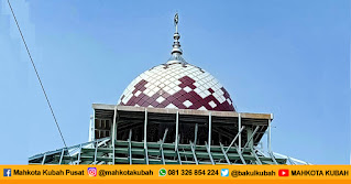 Pemasangan Kubah Masjid Enamel Semarang