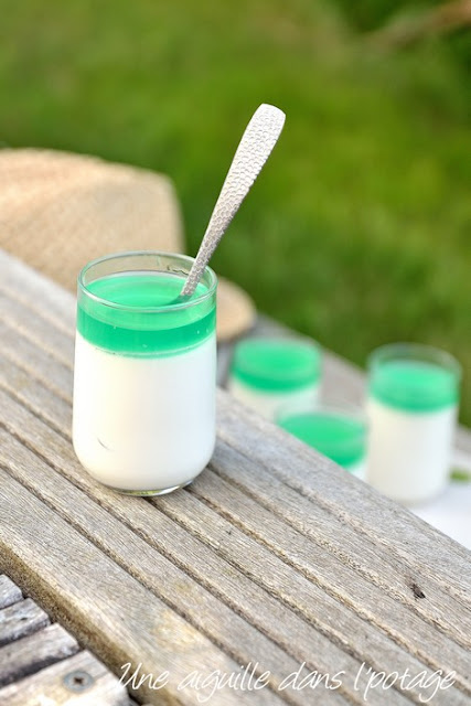 Panna cotta coco au coulis de mojito