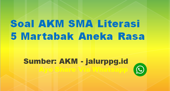 Soal AKM SMA Literasi 5 Martabak Aneka Rasa JALURPPG.ID