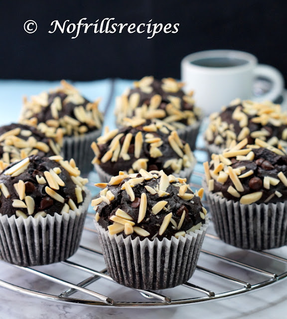 Chocolate Almond Muffins 巧克力杏仁玛芬