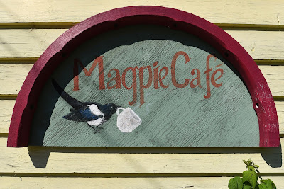 Magpie Cafe sign in Magnetawan Ontario.