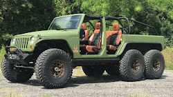 jeep wrangler modified army 6x6 customized conversions bruiser edition open wheels cars deck