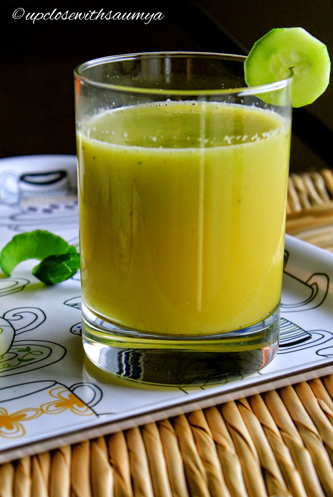UpclosewithSaumya Orange and Cucumber Juice with Oregano