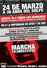 MARCHA 24 DE MARZO, 15.30 desde Congreso