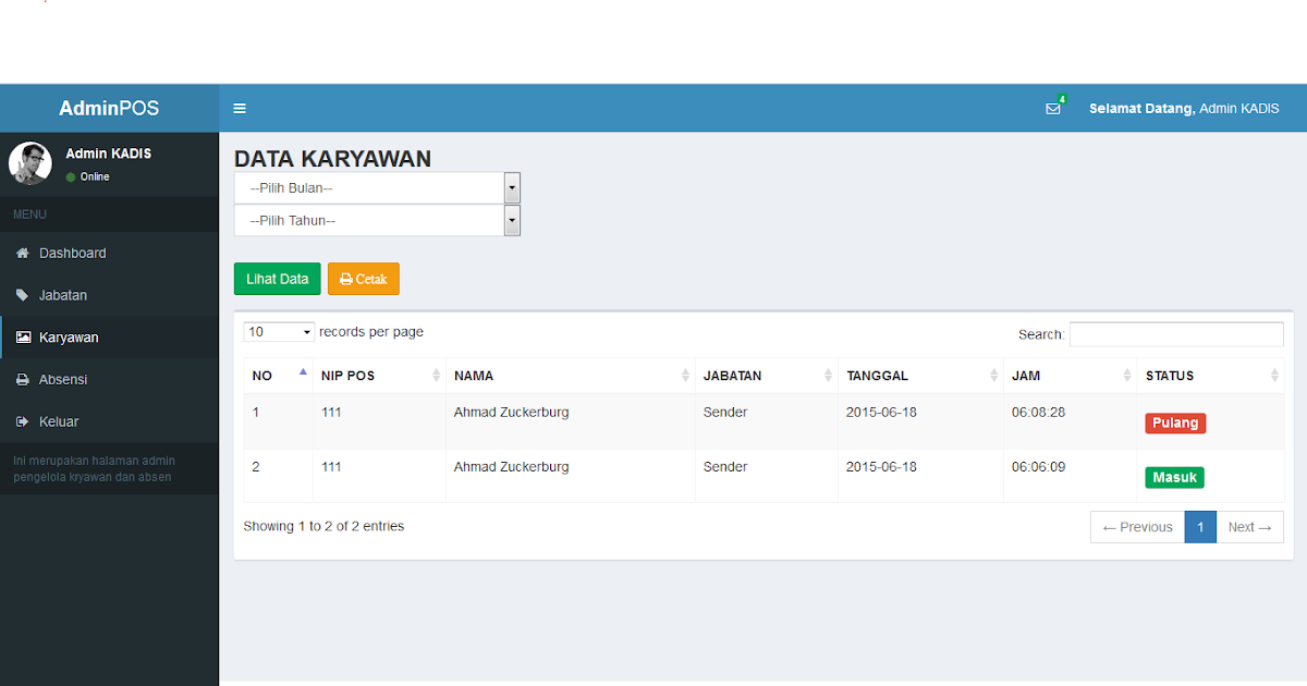 Aplikasi Absensi Online Dengan PHP MySQL