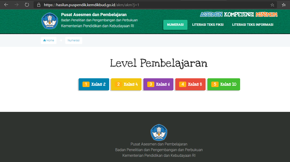 Asesmen Nasional Menggunakan Aplikasi Ubkd Tasadmin