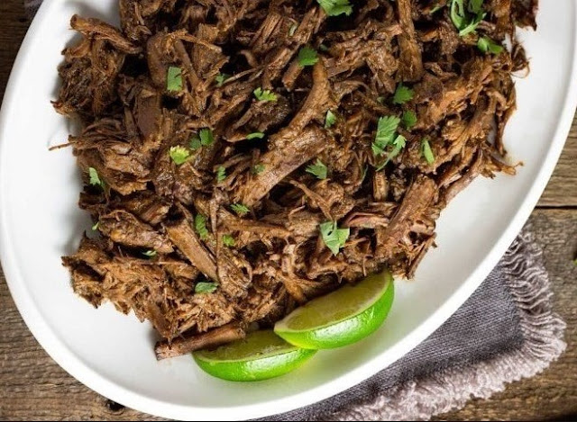 Beef Barbacoa (Paleo, Whole30 + Keto) Slow Cooker or Instant Pot #healthy #lunch