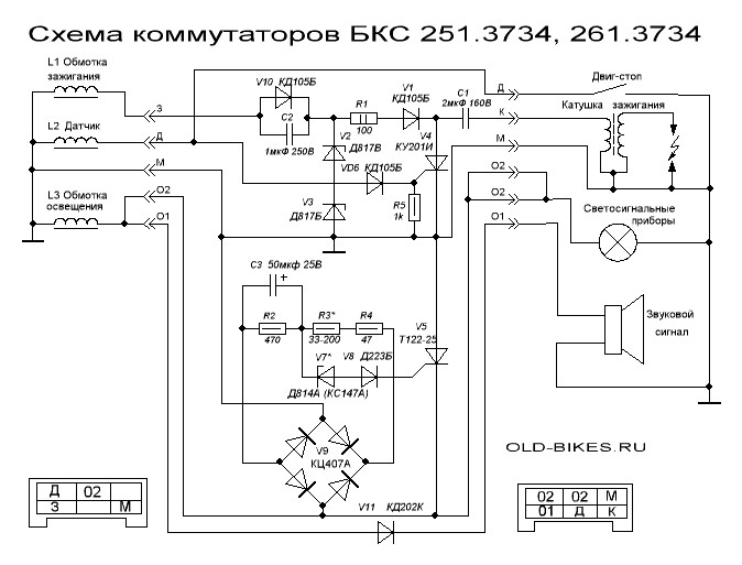 Схема подключения коммутатора мопед карпаты