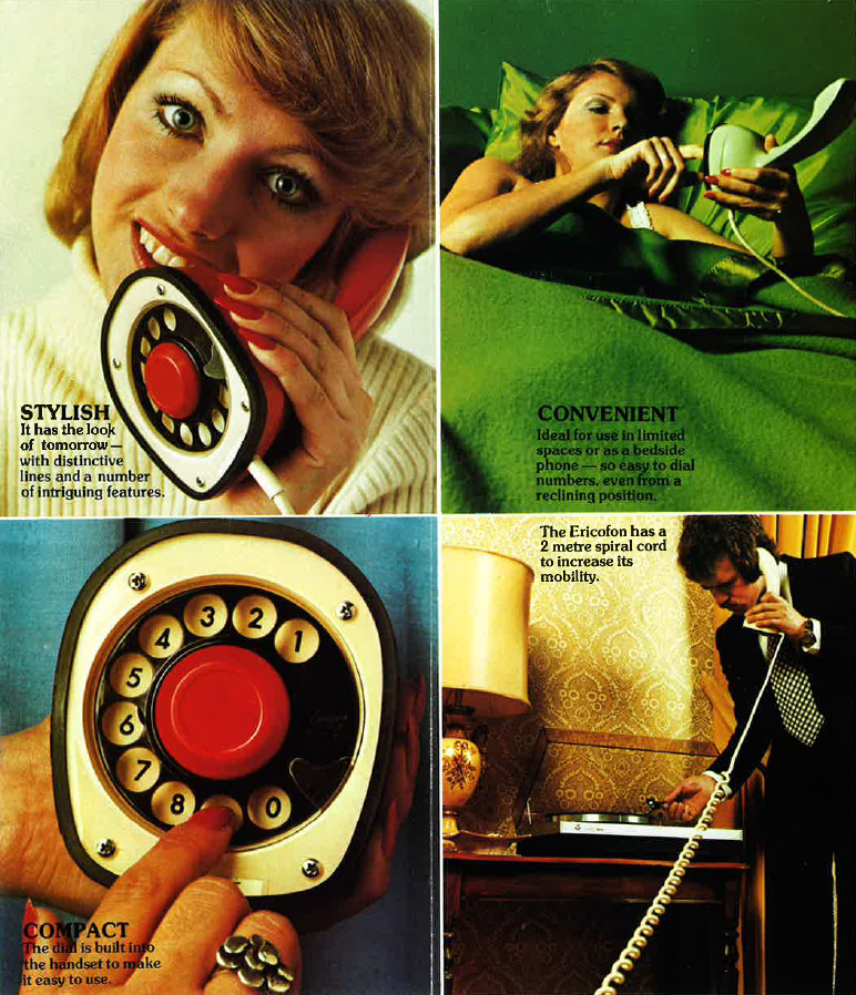 Vintage ads for Ericofon one piece rotary dial telephone  1950s 1970s - 20