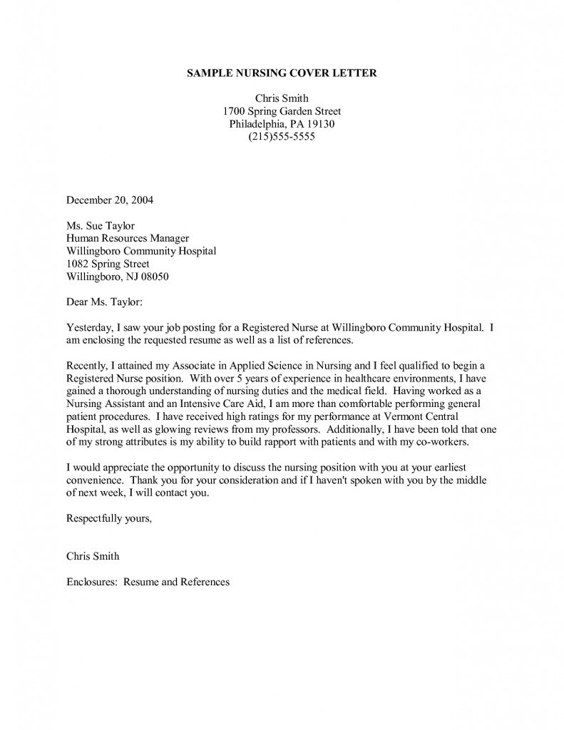 Cover Letter Address Unknown Recipient | Sample Letter