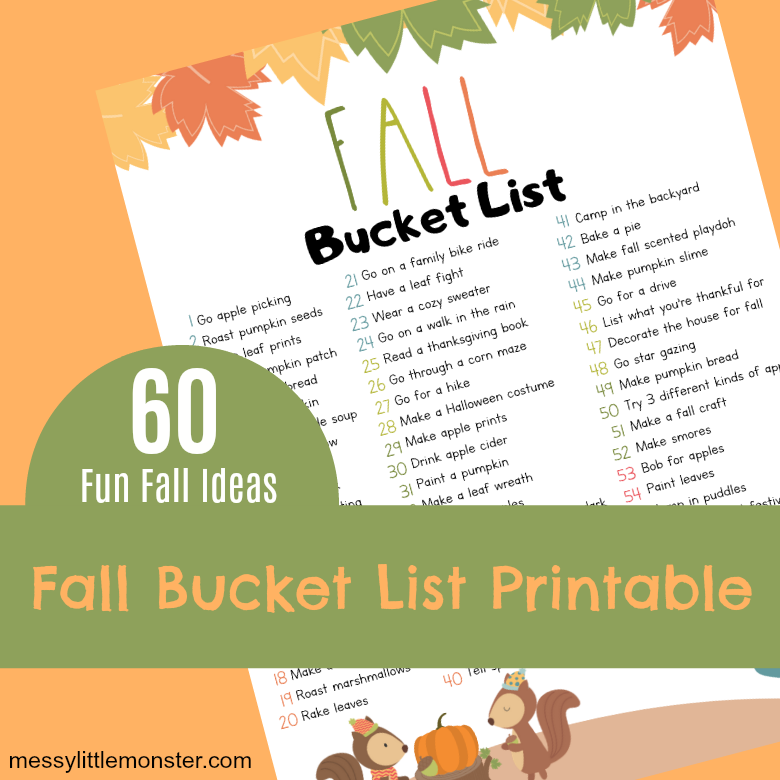 Fall Bucket List - Messy Little Monster