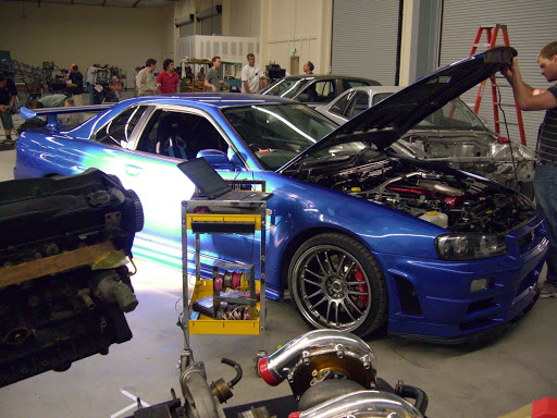Kaizo R34 GT-R on set of Fast and Furious 4