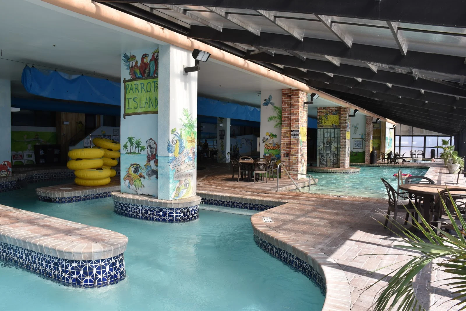 Indoor pool and lazy river in Caribbean Resort and Villas in Myrtle Beach