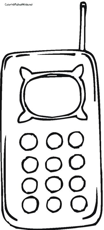 desenhos de telefone celular para colorir