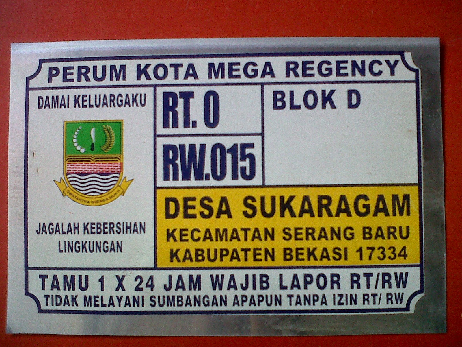 DESA SUKARAGAM TERTIB LINGKUNGAN