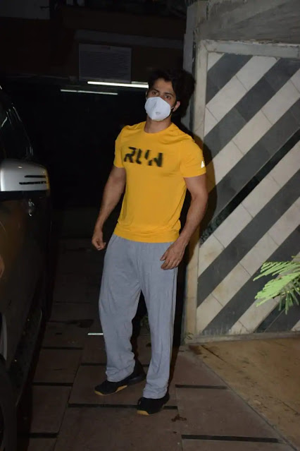 Varun Dhawan snapped at the gym in Juhu Today