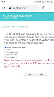 pilih mana dhcp apa static?