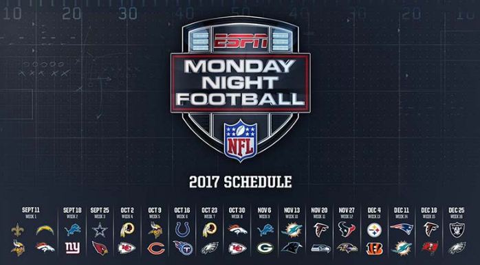 Monday night football schedule for NFL - Top Online World News