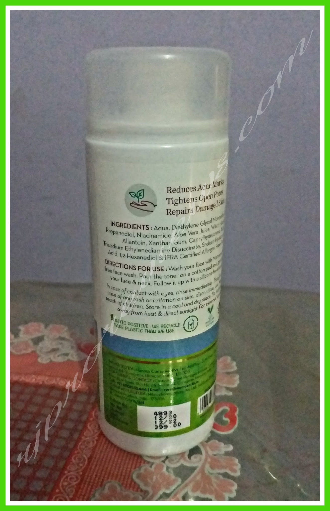 Mamaearth Niacin Face Toner Review RJ PRO REVIEWS