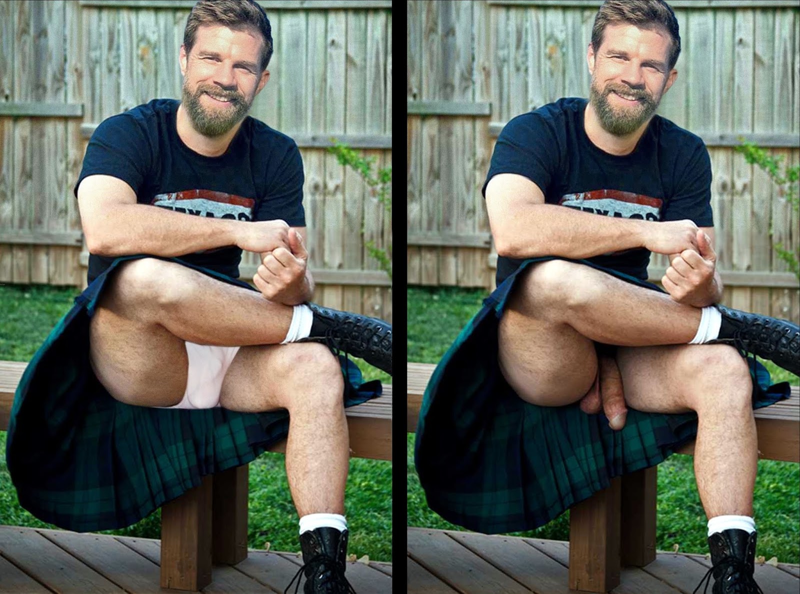 A man in a kilt ! 