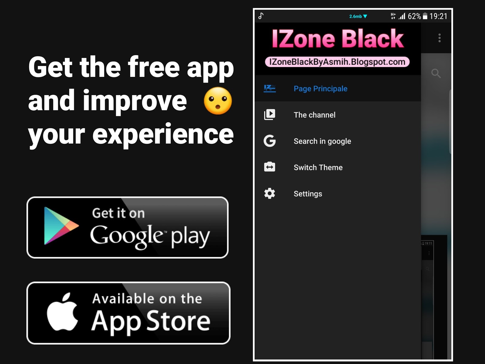 تطبيق مدونة ازون بلاك الرسمي متاح للتحميل الآن IZone Black Apk