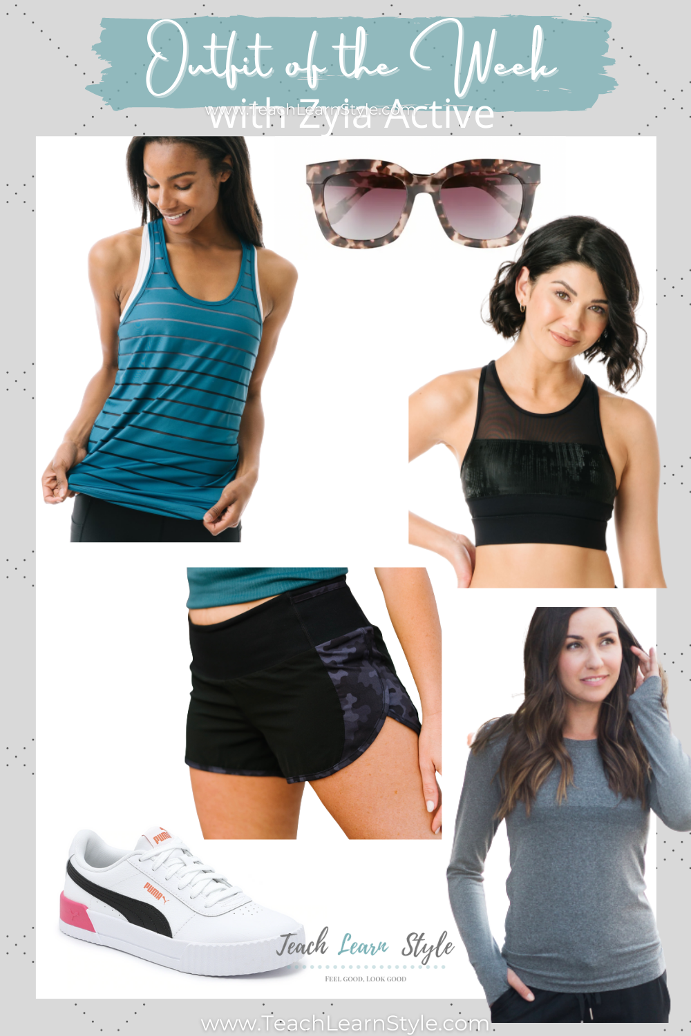 Zyia Outfit of the Week featuring Camo Shorts Teach Learn Style