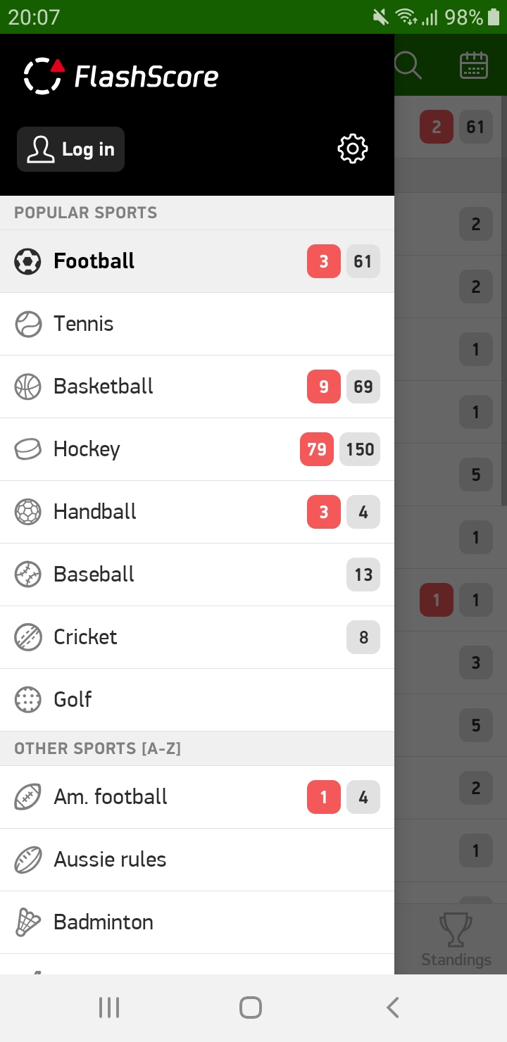 APPLICATION TO WATCH A SCORE OF ANY SPORTS
