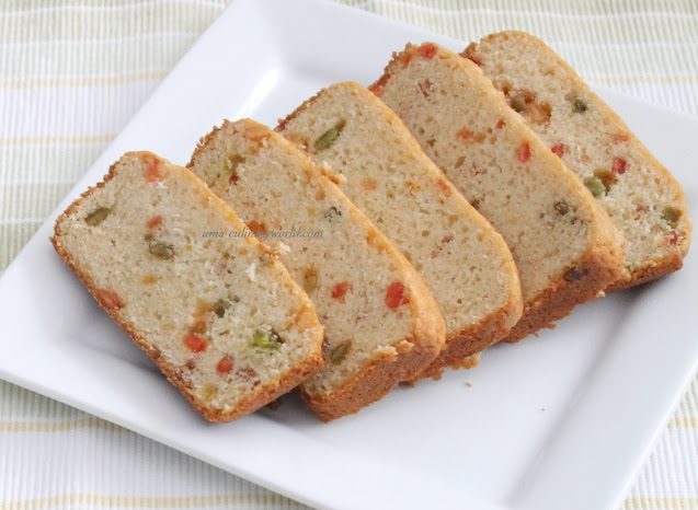 Eggless Tutti Fruity Cake