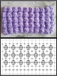 crochet bobble pattern tutorial stitch diagram learn basic each