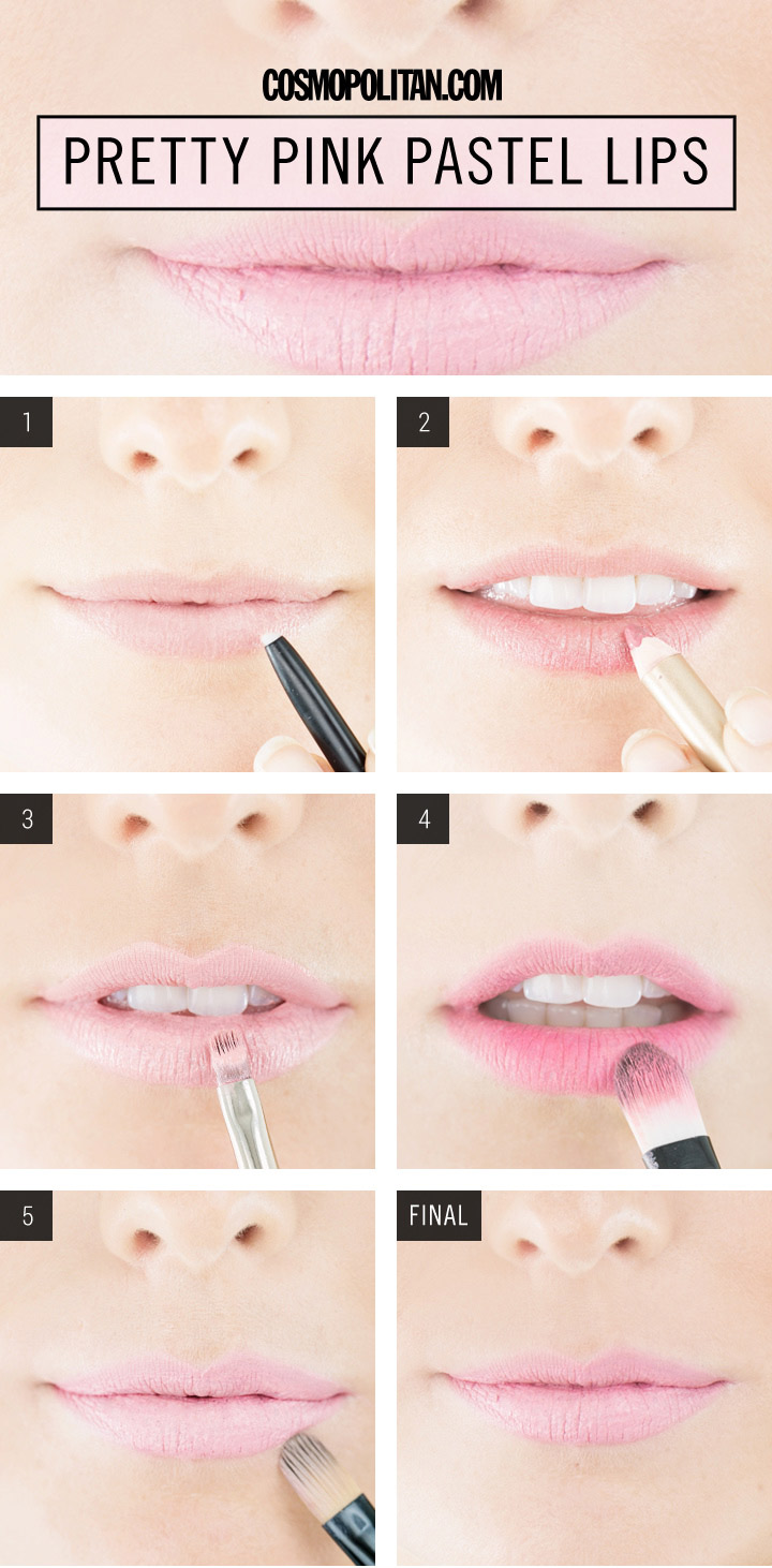 PastelPink Lips Color Fashion and beauty magazine