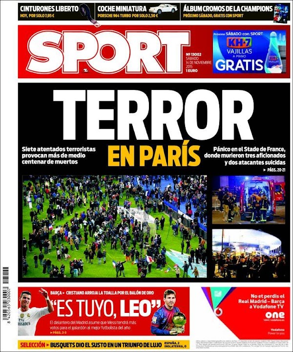 Francia, Sport: "Tragedia en París"