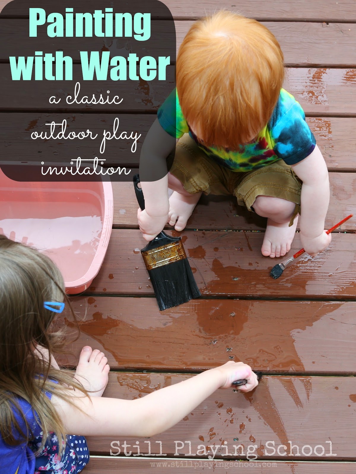 Paint Dyed Water: Outdoor Sensory Activity - Busy Toddler