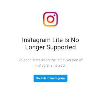 Instagram Lite is Dead, Shut Down Fully by Facebook