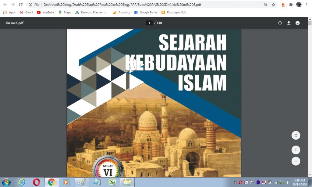 Buku SKI kelas 6 sesuai kma 183 tahun 2019