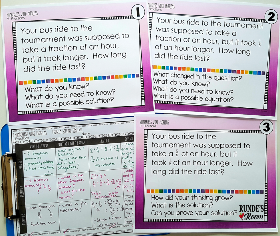 Numberless Word Problems Runde's Room Bloglovin’