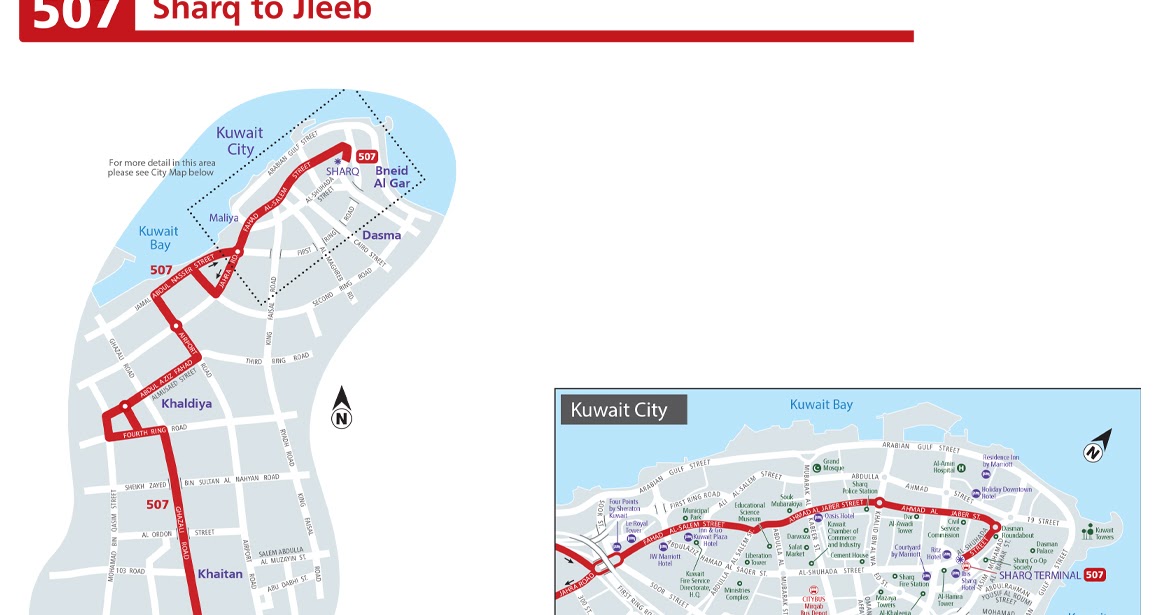 Kuwait City Bus Route 507 (Sharq to Jleeb) Kuwait City Bus Route