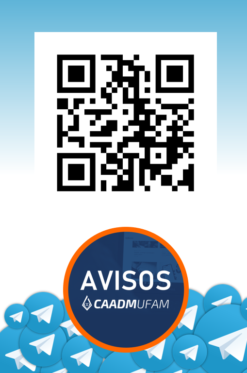 Use o QR Code para entrar no Avisos CAADM no Telegram