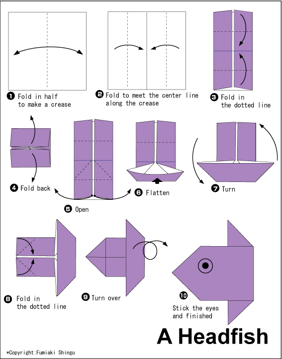 මාළුවෙකුගේ මුහුණ හදමු (Origami Head Fish) - Your Choice Way