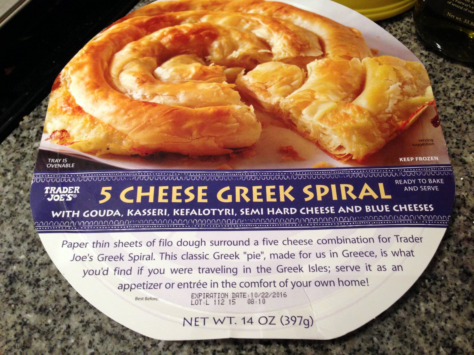 panda bytes 5 Cheese Greek Spiral