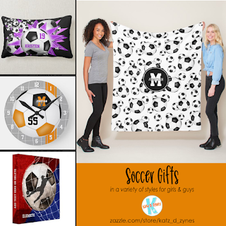 Soccer gifts for girls and guys by katzdzynes