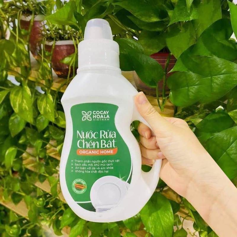 Cỏ cây hoa lá Nước rửa chén bát thiên nhiên Organic Home 1L