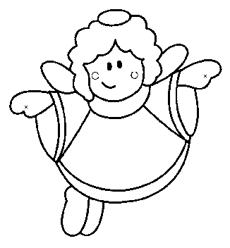 Free Coloring Sheets  Kids on Free Printable Cute Angel Coloring Pages For Kids