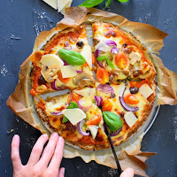  Pizza com base de quinoa