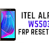 ITEL ALPHA W5503 FRP RESET FILE ONLY 5MB WITHOUT PASSWORD NO NEED ANY DEVICE JUST USE SPD FLASH TOOL