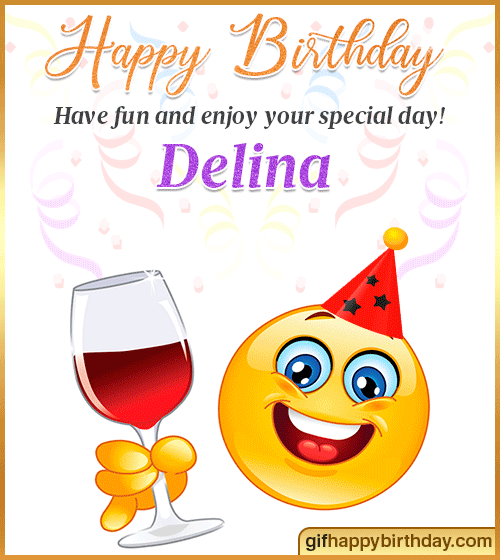 Happy Birthday Aunt Linda Gif ▷ Wish Happy Birthday Gifs With Name Delina