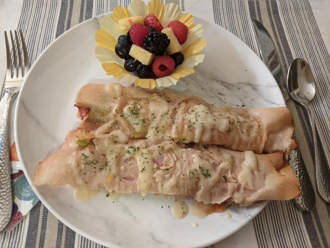 Ever Ready Ham, Swiss Cheese and Asparagus Crepes