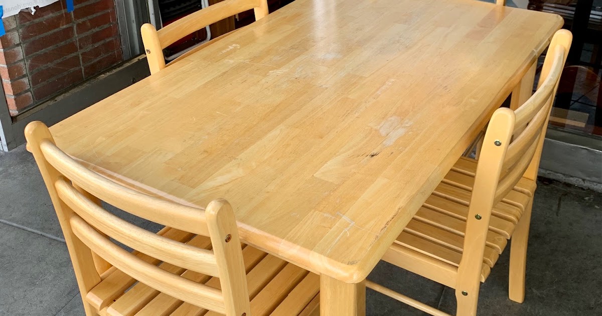 UHURU FURNITURE & COLLECTIBLES SOLD 104054 Blonde Birch Dining Table